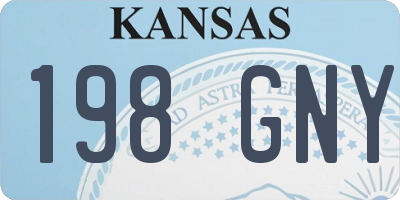 KS license plate 198GNY