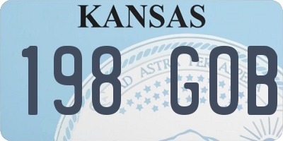 KS license plate 198GOB