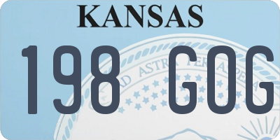 KS license plate 198GOG