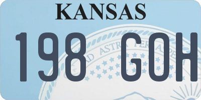KS license plate 198GOH