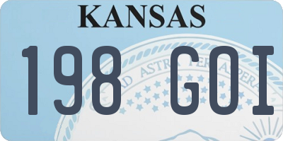 KS license plate 198GOI