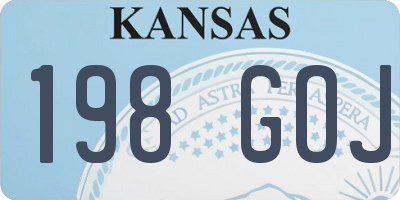 KS license plate 198GOJ