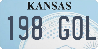 KS license plate 198GOL