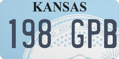 KS license plate 198GPB