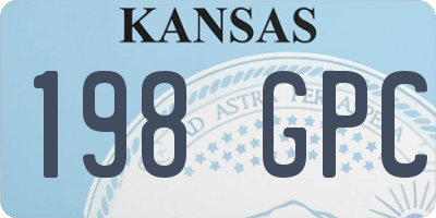 KS license plate 198GPC