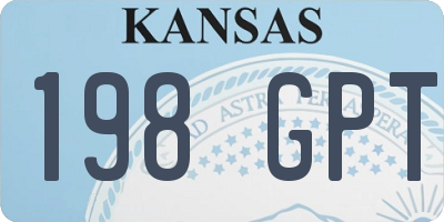 KS license plate 198GPT