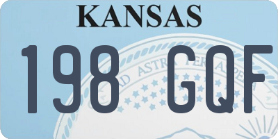KS license plate 198GQF