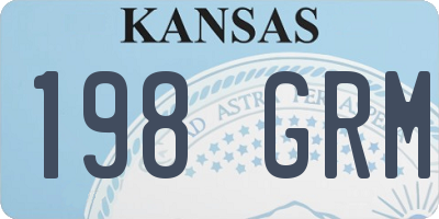 KS license plate 198GRM