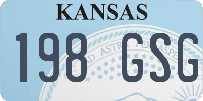 KS license plate 198GSG