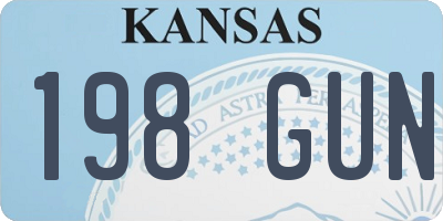KS license plate 198GUN