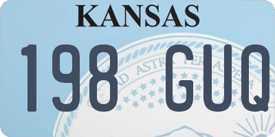 KS license plate 198GUQ
