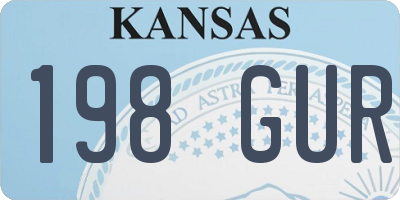KS license plate 198GUR