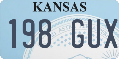KS license plate 198GUX