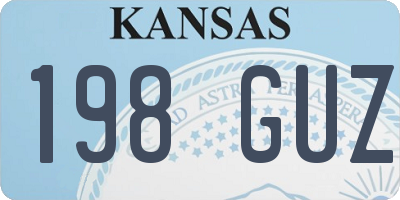 KS license plate 198GUZ
