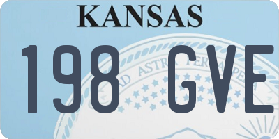 KS license plate 198GVE