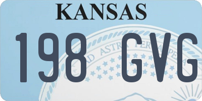 KS license plate 198GVG