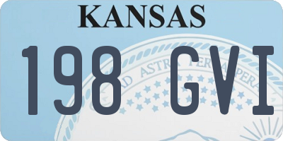 KS license plate 198GVI