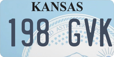 KS license plate 198GVK