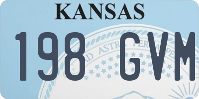 KS license plate 198GVM