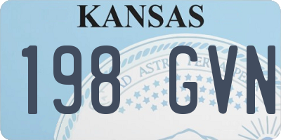 KS license plate 198GVN