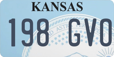 KS license plate 198GVO