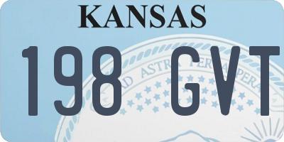 KS license plate 198GVT