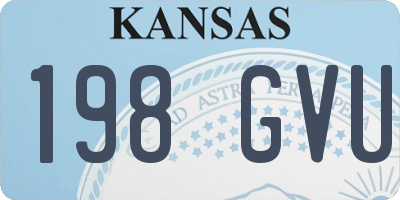 KS license plate 198GVU
