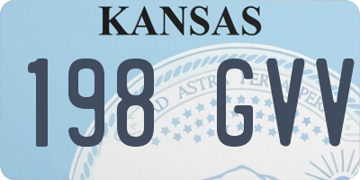KS license plate 198GVV
