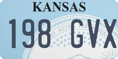 KS license plate 198GVX