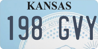 KS license plate 198GVY