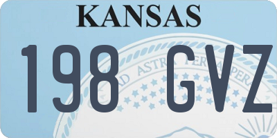 KS license plate 198GVZ