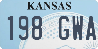 KS license plate 198GWA