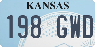 KS license plate 198GWD