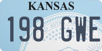 KS license plate 198GWE