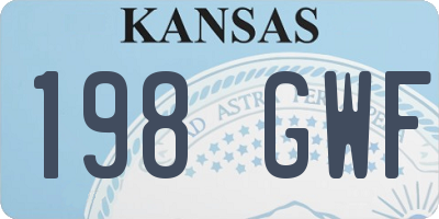 KS license plate 198GWF