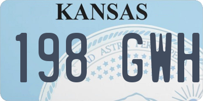 KS license plate 198GWH