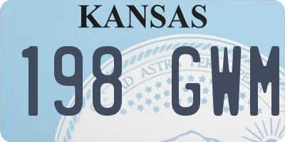 KS license plate 198GWM