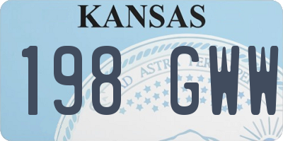 KS license plate 198GWW