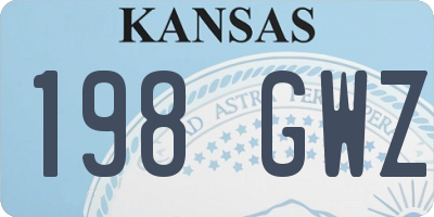 KS license plate 198GWZ