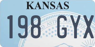 KS license plate 198GYX
