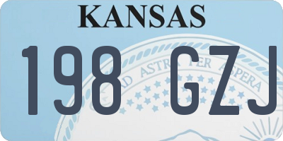 KS license plate 198GZJ