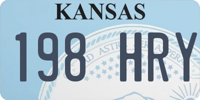 KS license plate 198HRY