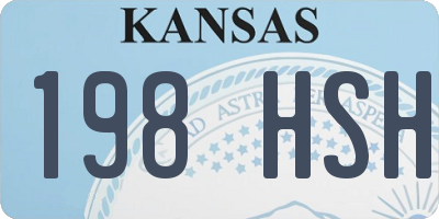 KS license plate 198HSH