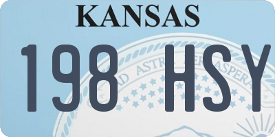 KS license plate 198HSY