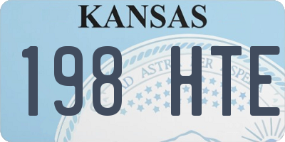 KS license plate 198HTE