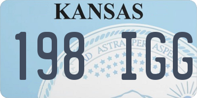 KS license plate 198IGG