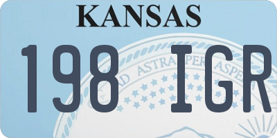 KS license plate 198IGR