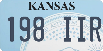 KS license plate 198IIR