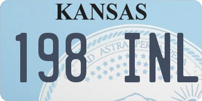 KS license plate 198INL