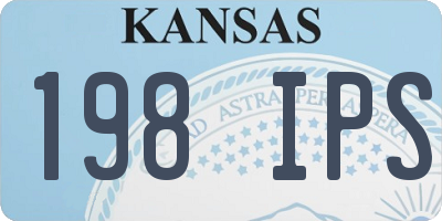 KS license plate 198IPS